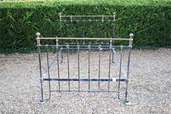 brass and iron bedstead
